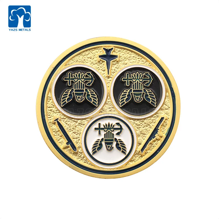 Hot-sell Products Personalized Logo New design cheap metal spinner coin 3D Custom 24K gold coin