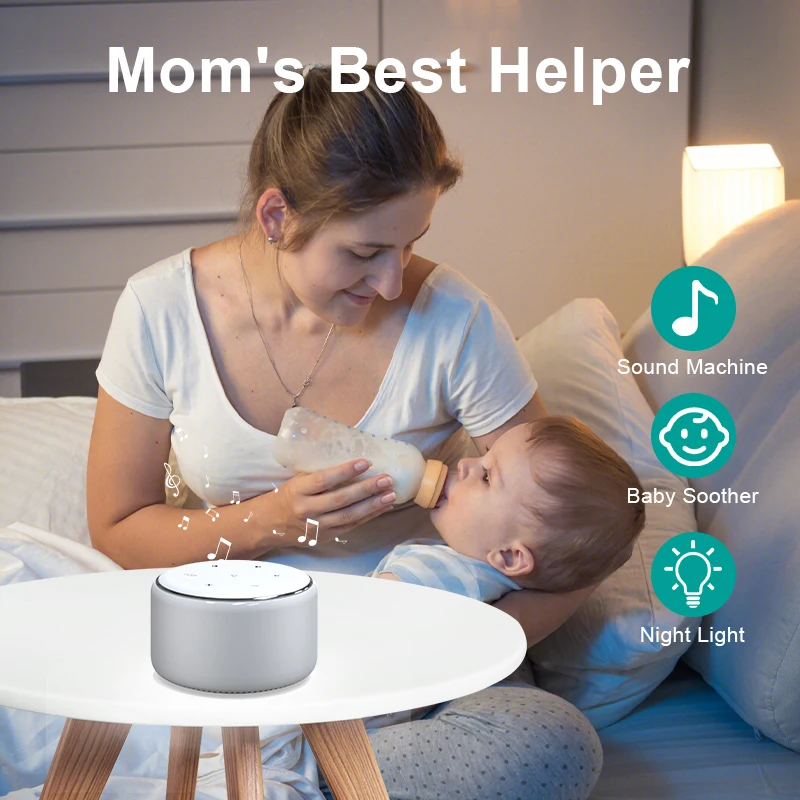 New Design with Night light Sleep Aid Device for Babywith Light and Music Function White Noise Sound Machine