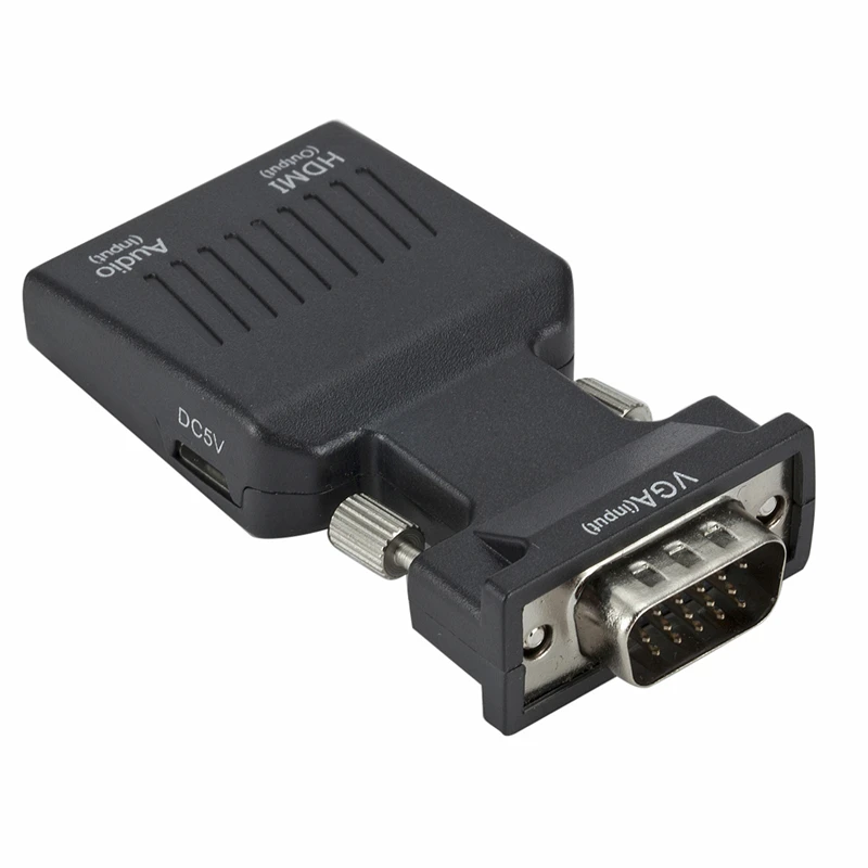 VGA to HDMI Converter vga adapter with Video Output 1080P 3.5mm AUX Audio Port for PC Laptop
