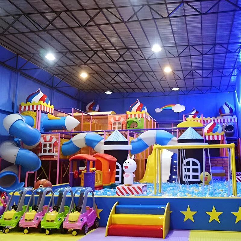 Personalized cartoon bear kids amusement kids interactive game equipment indoor playground 3-12 years old kids soft game