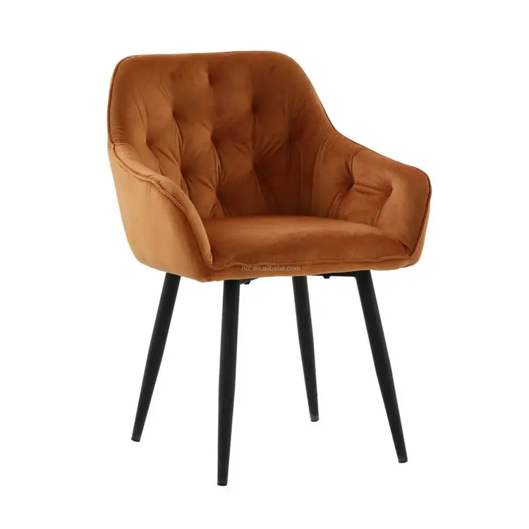 Wholesale New Type Nordic Modern Luxury Outdoor Living Room Restaurant Furniture Colorful Green Velvet Dining Chair