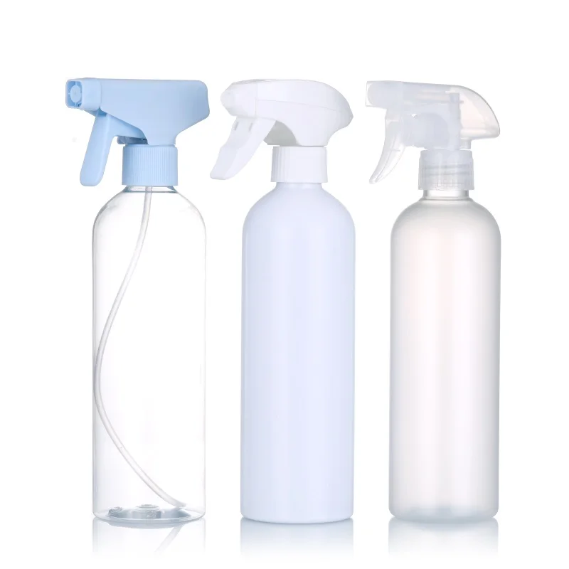 Hot sale 500ml 16OZ Boston white transparent matte color PET plastic spray bottle