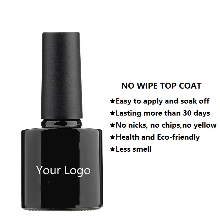 
OEM/ODM High Quality 8ml No Wash Top Coat Gel Soak Off Gel Nail Polish Private Label Gel Polish 