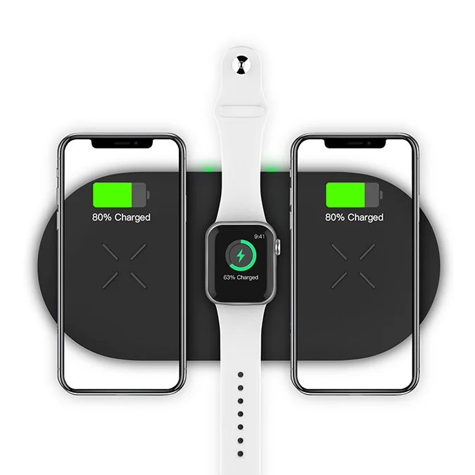 Популярный Многофункциональный беспроводной зарядный коврик 3 в 1 для смартфона, зарядный коврик для мыши