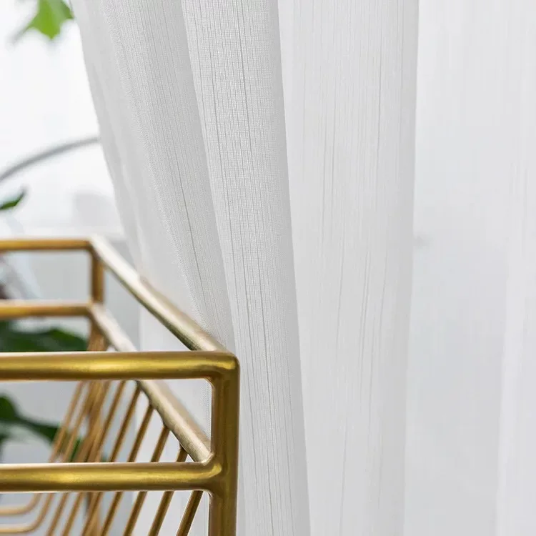 china manufacturer  line chiffon sheer curtain fabric polyester