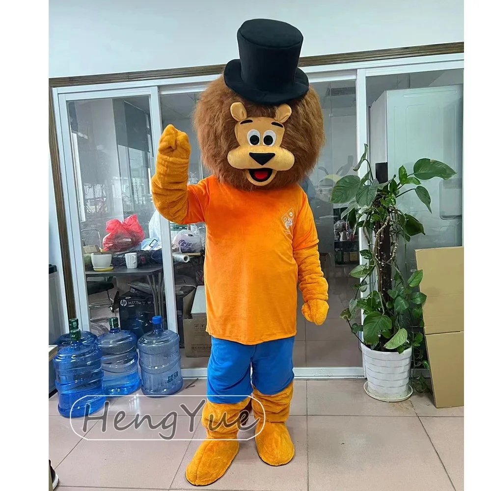 Lion Mascot Costume Character Adult Mascot Costume Cartoon Halloween Outfit Fancy Dress Promotional