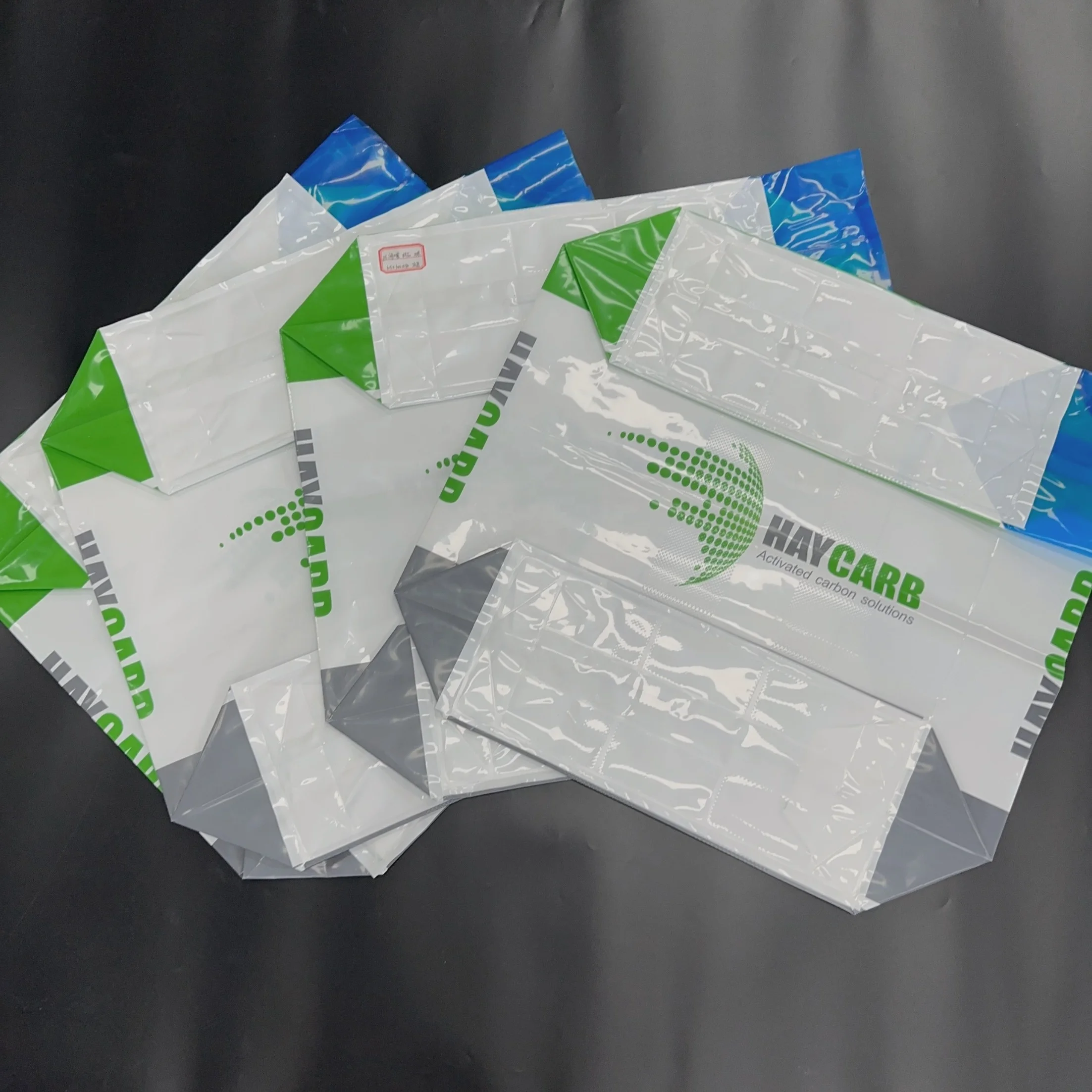 EGP PE PP Woven Block Bottom Valve Bag with Embossing Moisture-Proof 25kg Size