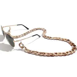 Fashion Charm Jewelry Eyeglasses For Women Reading Glasses Hanging Neck Chain For Sunglasses Chain Acrylic Leopard Glasses Chain