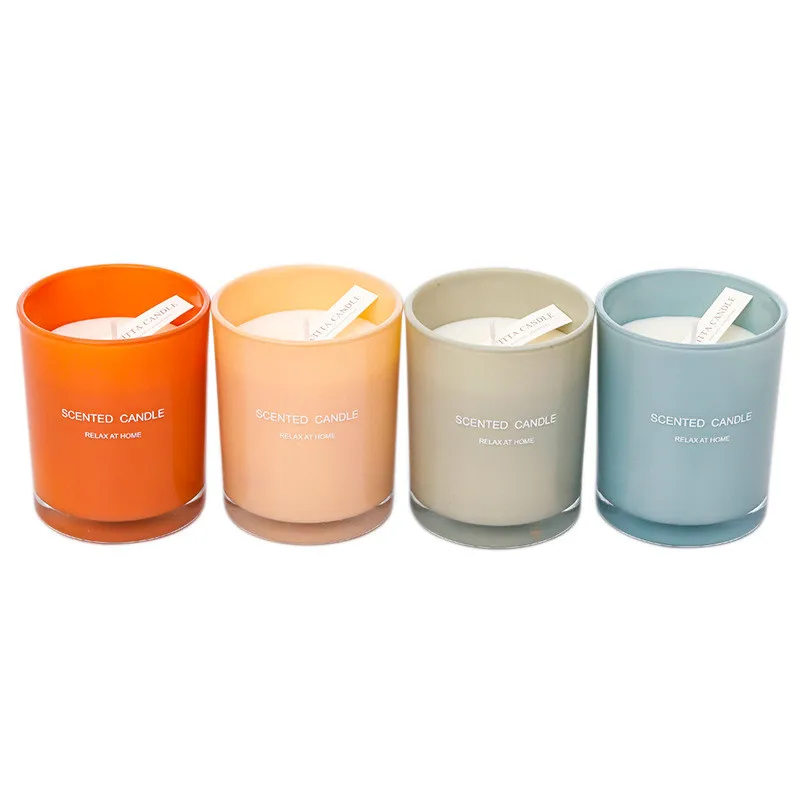 
Luxury Glass Bottle Scented Soy Wax Candles Crystals 