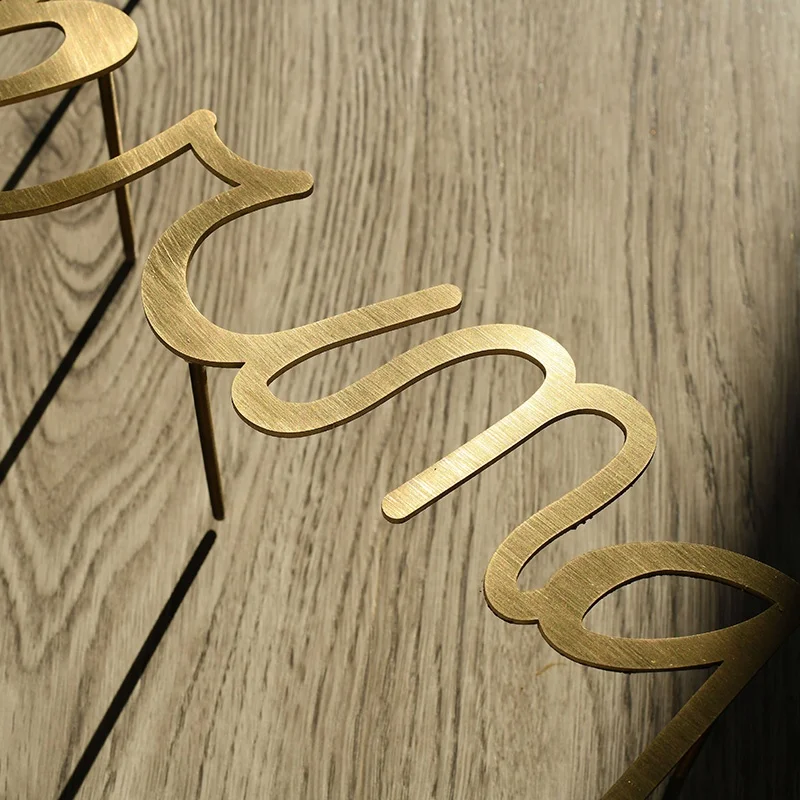 Kexian Custom sign Different Style and Finish Store Logo Signage   Metal Alphabet Letters Logo Business for wall