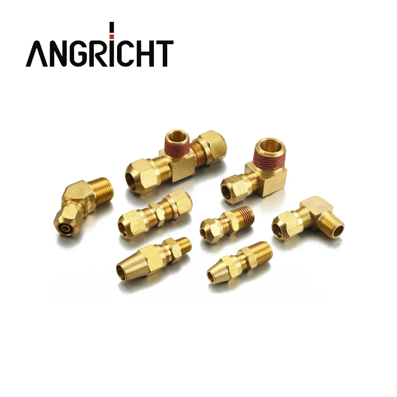 Brass compression fittings tube union dot air brake fittings for copper pipe