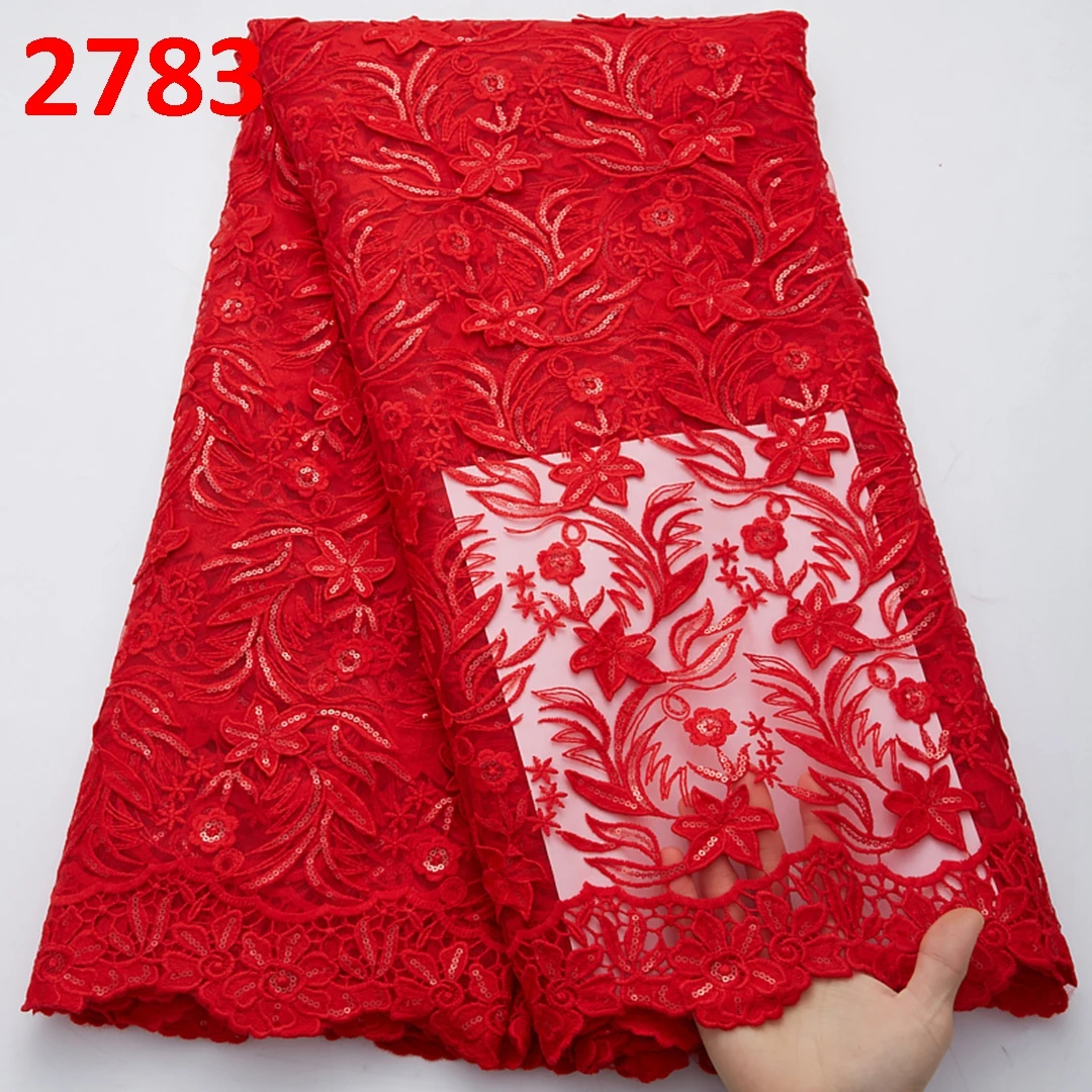 2783 Burnt Orange African Milk Lace Fabric With Rhinestones For Party Dress Embroidery Nigerian Tulle Net Lace With Appliques