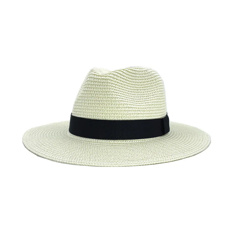Outdoor Women Men Unisex Spring Summer Breathable Sun Straw Braid Floppy Fedora Beach Panama Cap Straw Hats