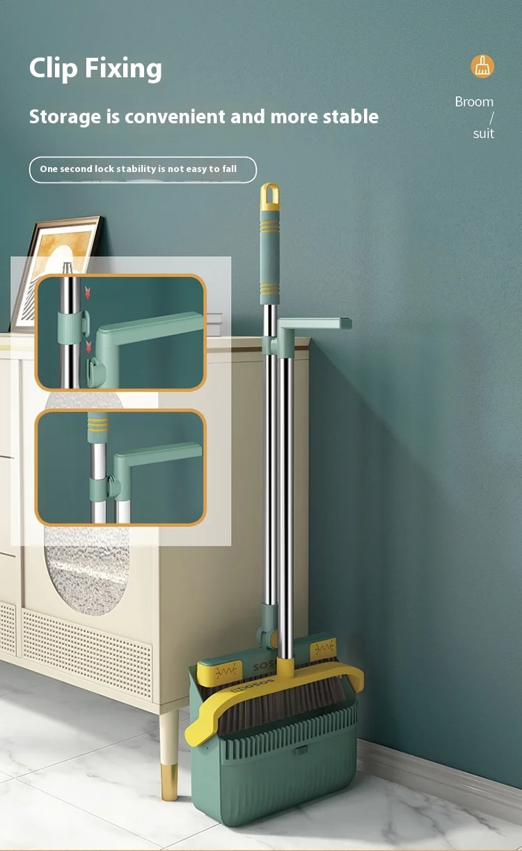 Household Brushes no-Folding Non Stick Hair Sweeping Tool Broom Dustpan Set Combination