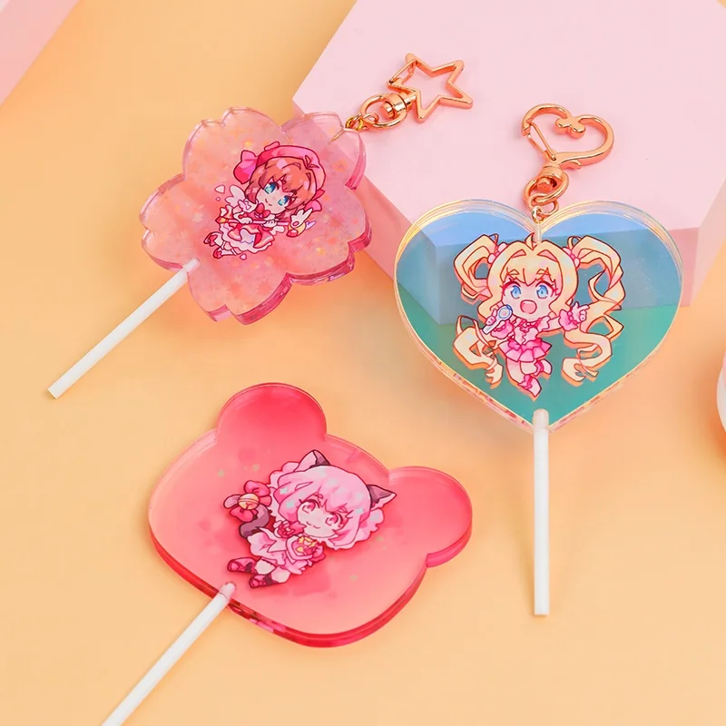 Оригинальный акриловый подвеска-леденец Juno, голограмма, блестящий эпоксидный прозрачный акриловый подвеска-леденец на заказ