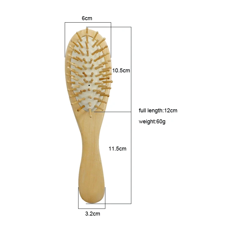 Wholesale Private Label Scalp Dry Massage Wooden Paddle Wooden Detangling Hair Brush