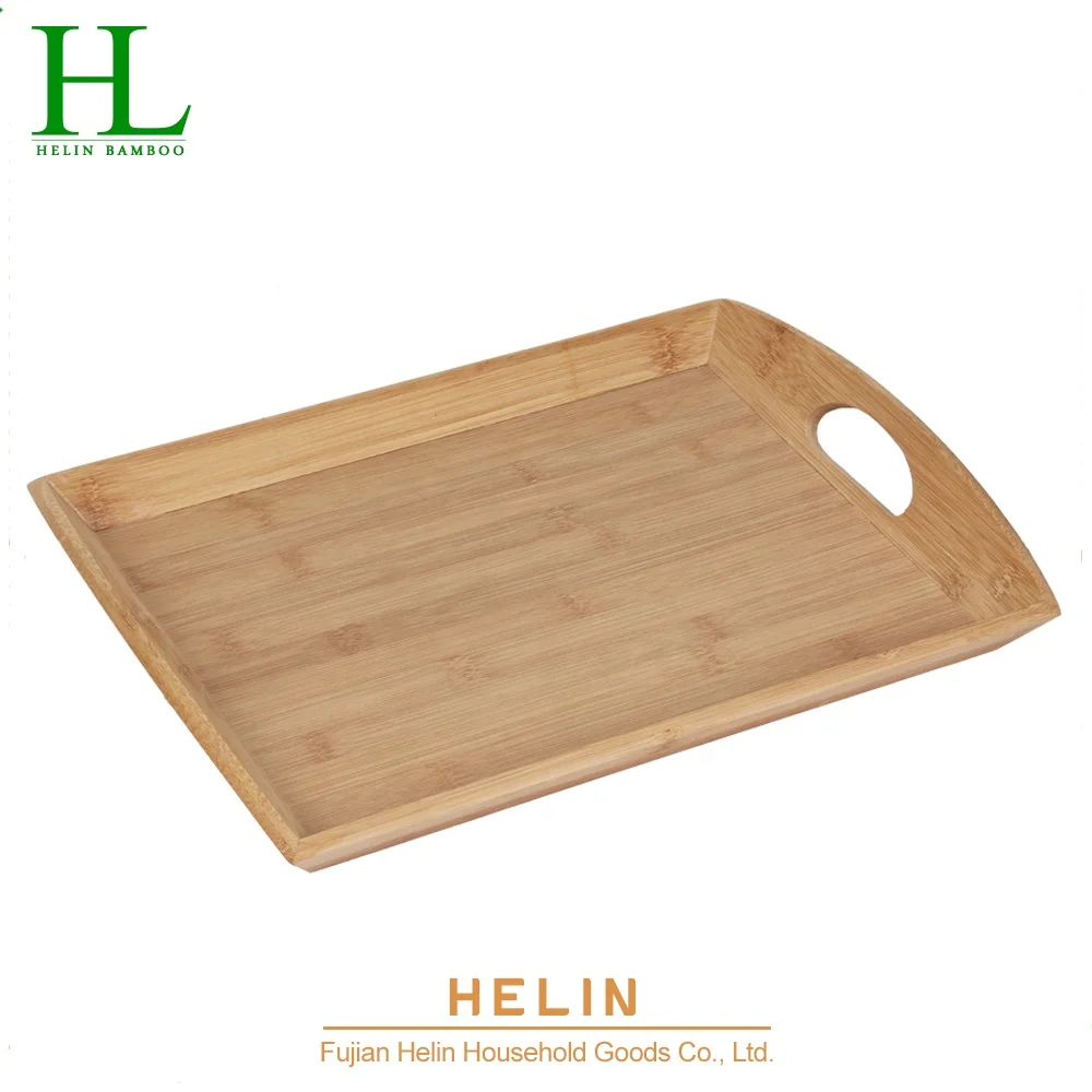 Hot sale bamboo bed dinner table bamboo food tray with handle