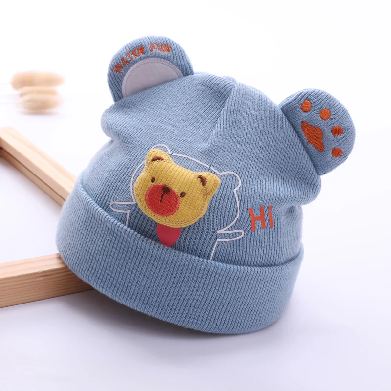 Высококачественная фабричная детская шапка Spot, вязаная теплая дизайнерская Милая вязаная крючком зимняя шапка с маленьким тигром