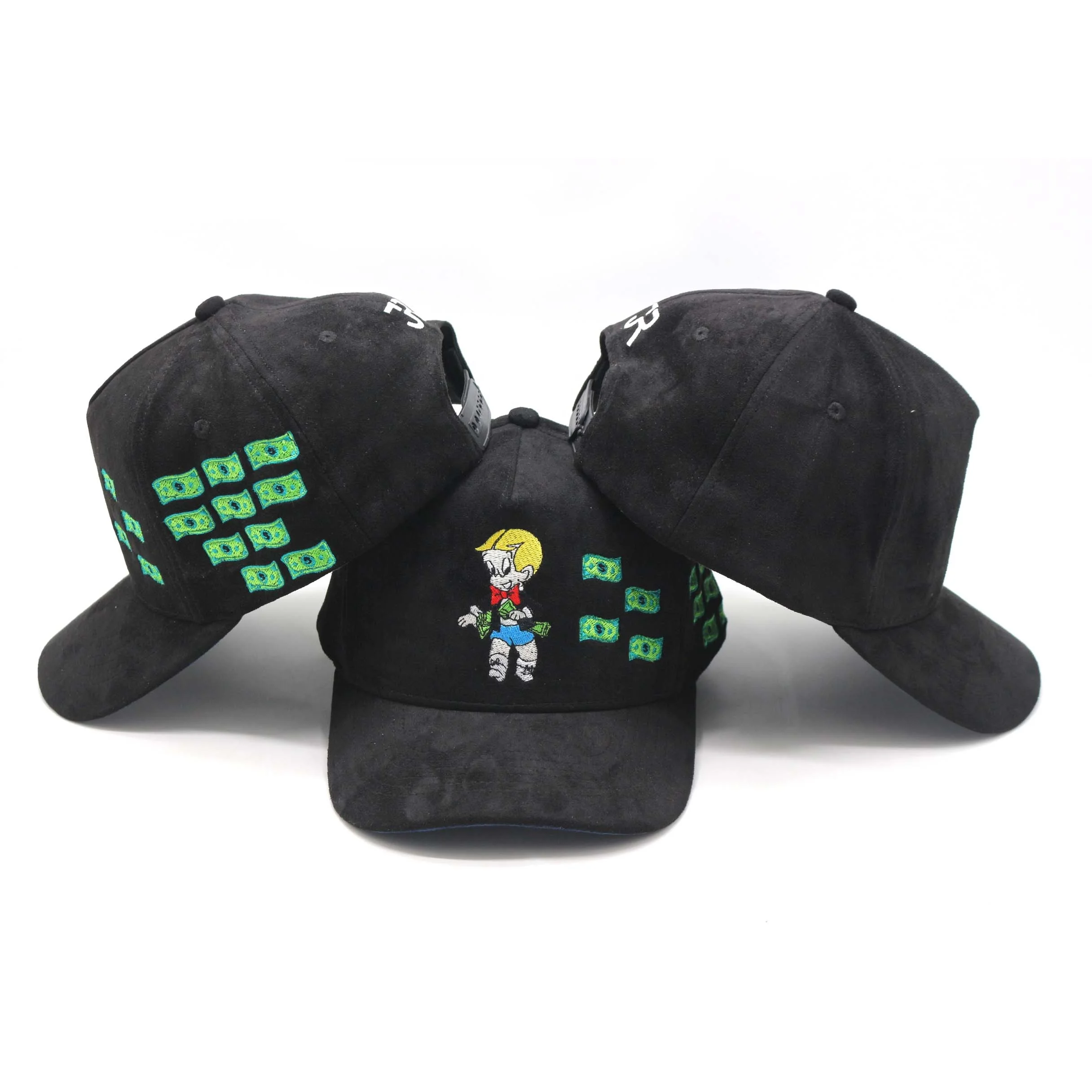 Бейсбольная шляпа из двухтонной замши с вышивкой на заказ со стороны логотипа и индивидуальным принтом