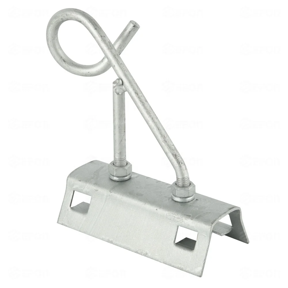 Silver Galvanized Iron Fiber Optic Metal Cable Hook/Optical fiber cable hook clamp fix anchor clamp