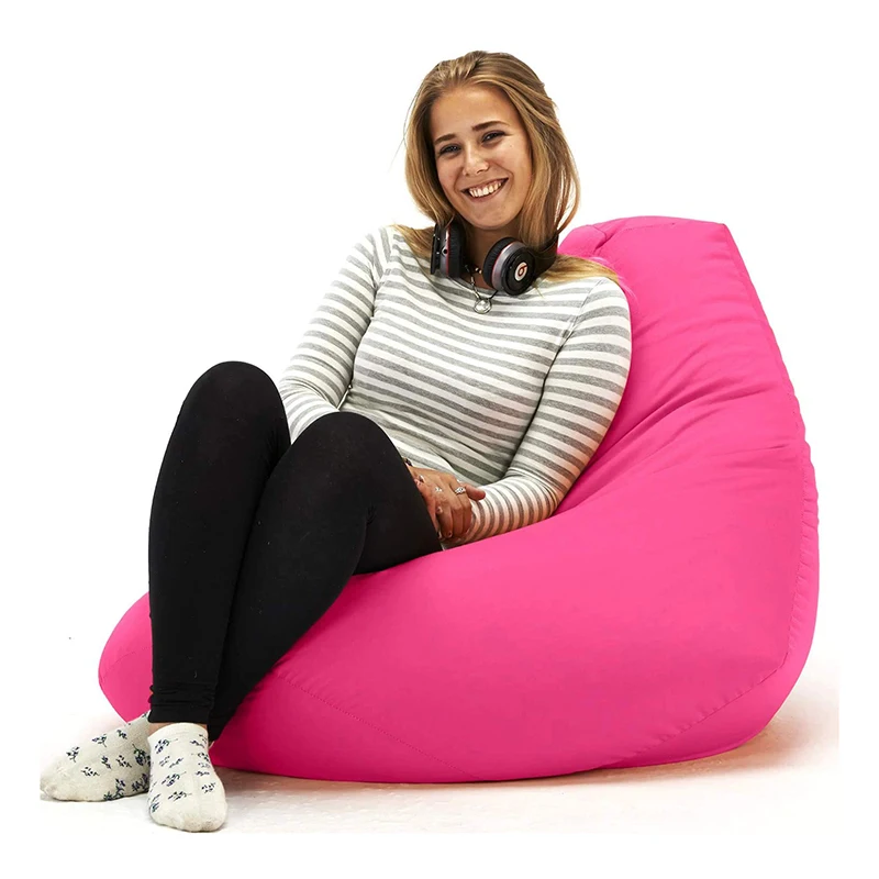 Customizable large horn-shaped lazy foldable sofa fabric can be filled with moon pod 2 in 1  bean bag chair