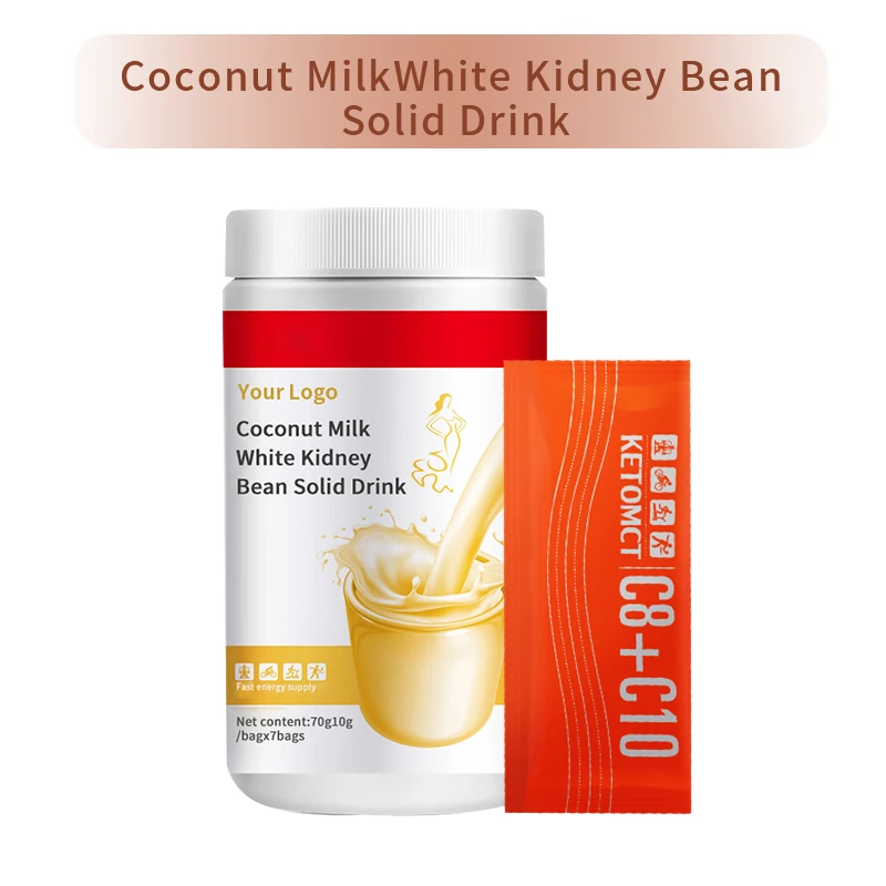 OEM private labels detox tea Coconut milk white kidney bean solid drink weight loss slimming Milk tea powder