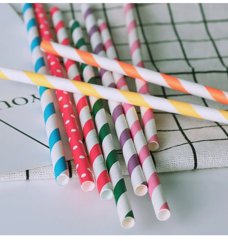 Popular compostable paper straw disposable drinking straws for beverage