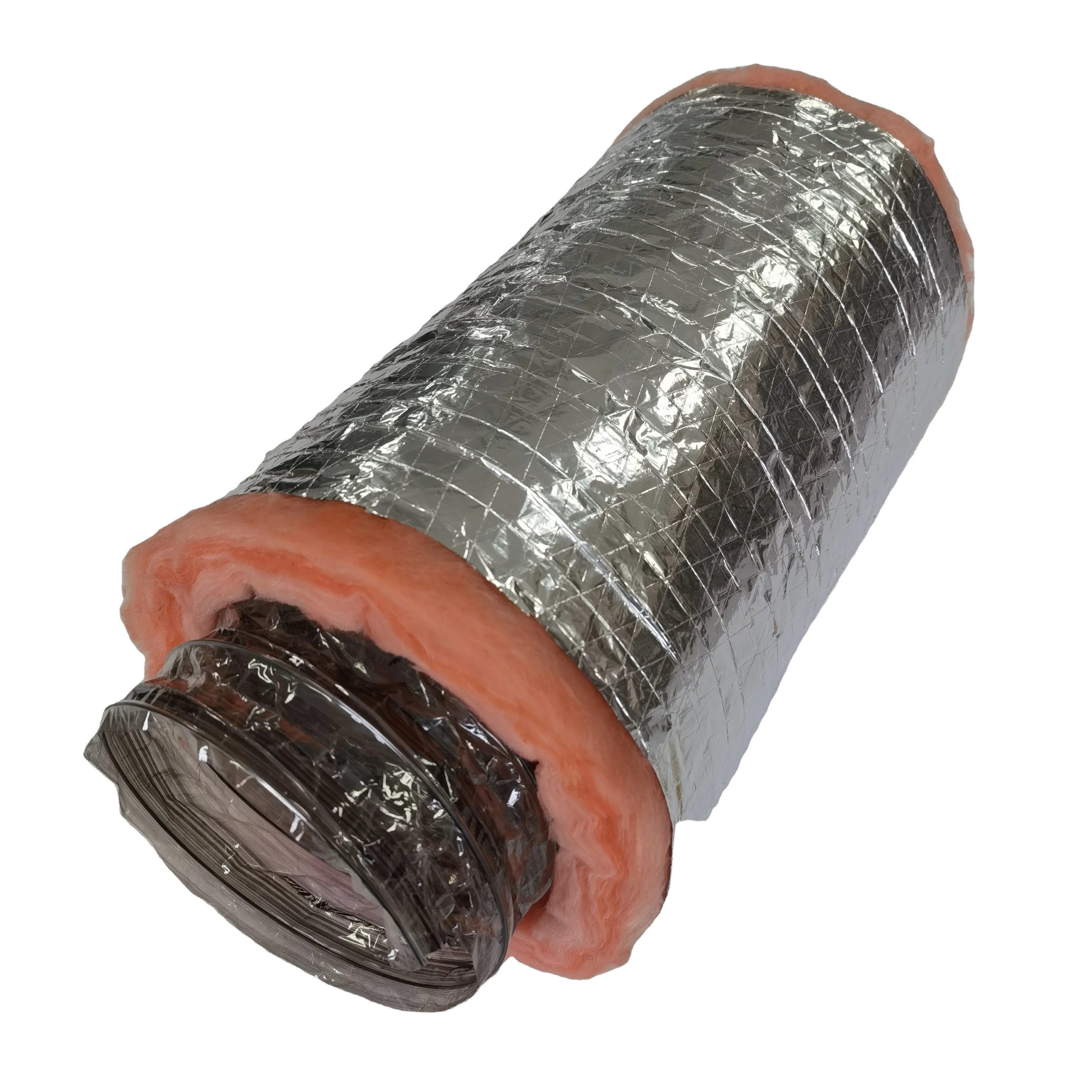 R6 R8 insulated flexible air duct/hose fiberglass attic insulation pipe insulation air conditioner insulation