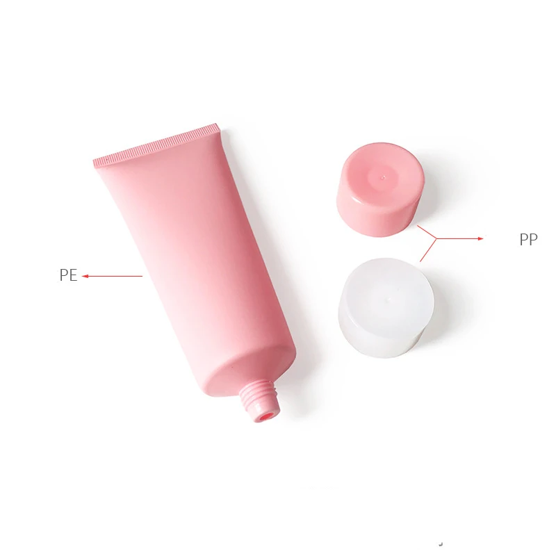 Shop 100ml PE plastic cosmetic packaging hand cream face cream squeeze tube matte pink 100g
