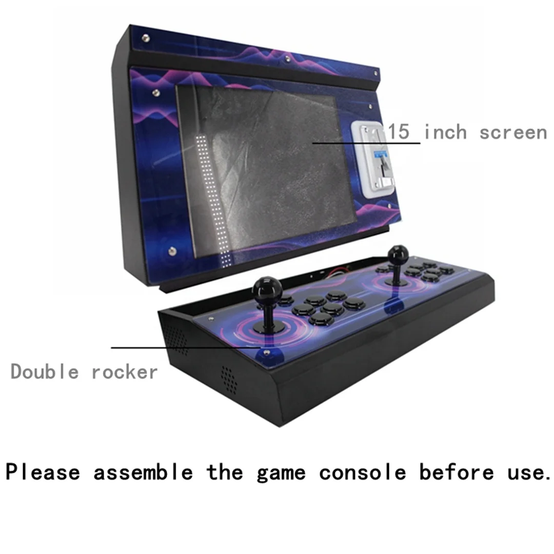 Arcade Purple Pandora Machine For 2 Players With Fighting Games 9800 Retro Games In 1 Consola 3D Manipulate Pandora Gaming