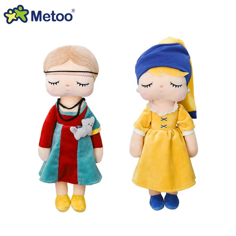 37cm Original Metoo Dolls Stuffed Toys For Girls Baby Beautiful Rabbit Painting Angela Soft Animals For Kids Infants