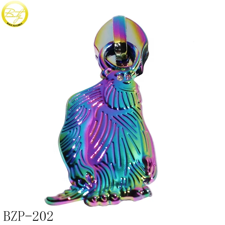 Лидер продаж, декоративные ярлыки на молнии для обуви с логотипом aminal, одежда из цинкового сплава, радужные металлические ярлыки на молнии для сумок