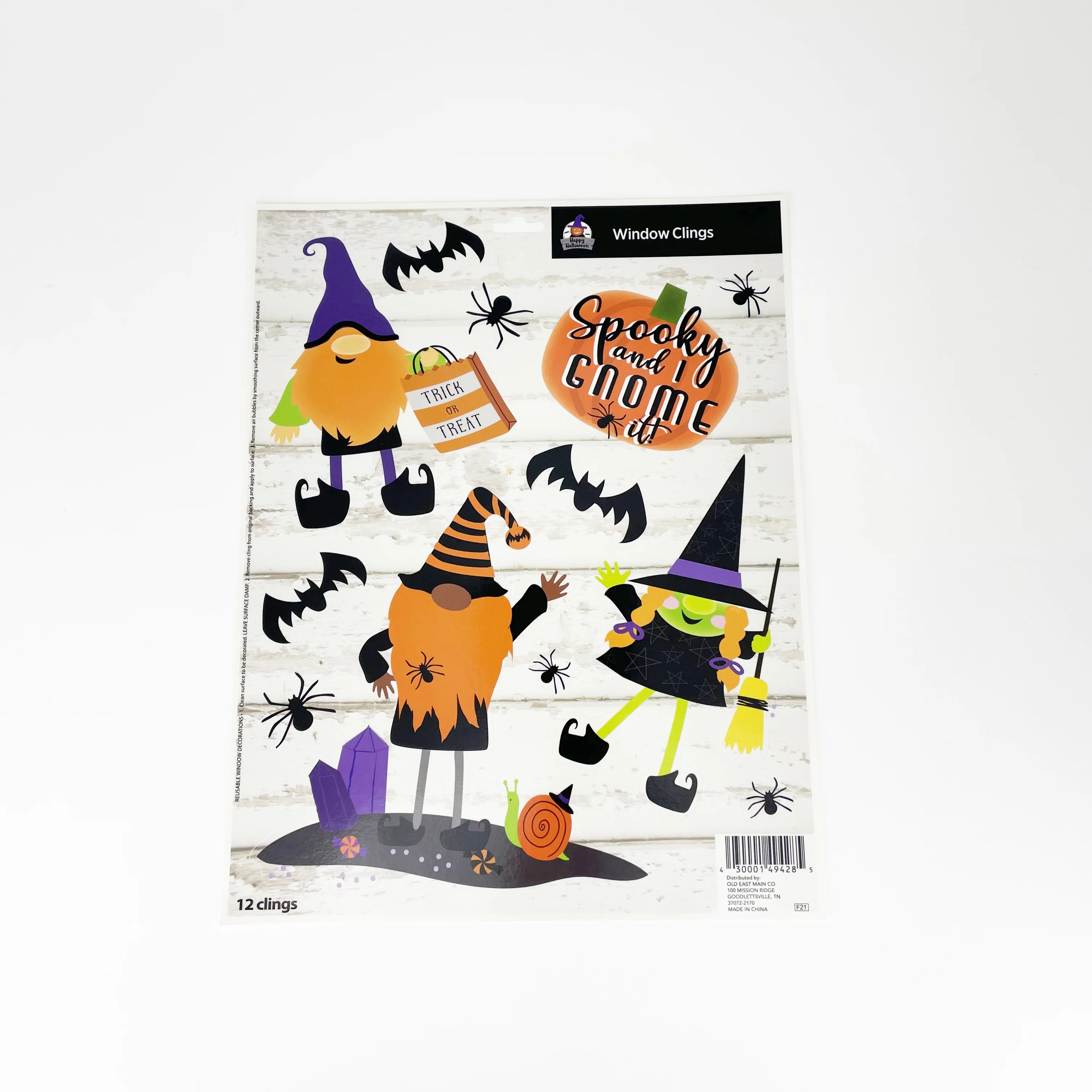 New Halloween Removable Static Clings Window Wall Decorations Party Stickers No Glue
