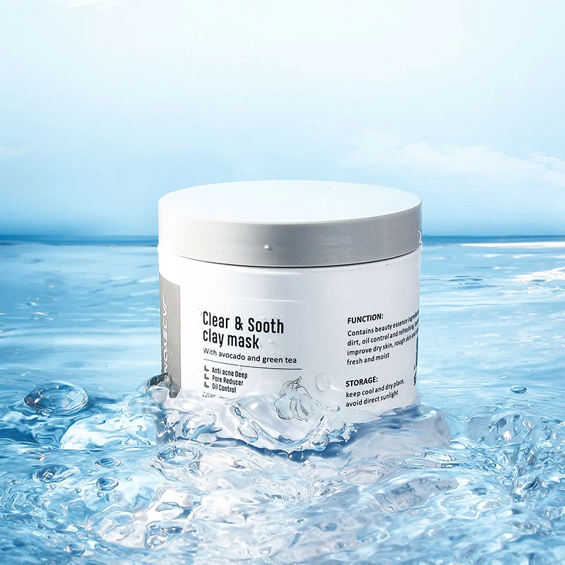 JADEYON 120g Clear & Sooth Clay Mask with Vitamin E and Niacinamide Avocado Main Ingredient for Hydration Anti-Wrinkle Firming