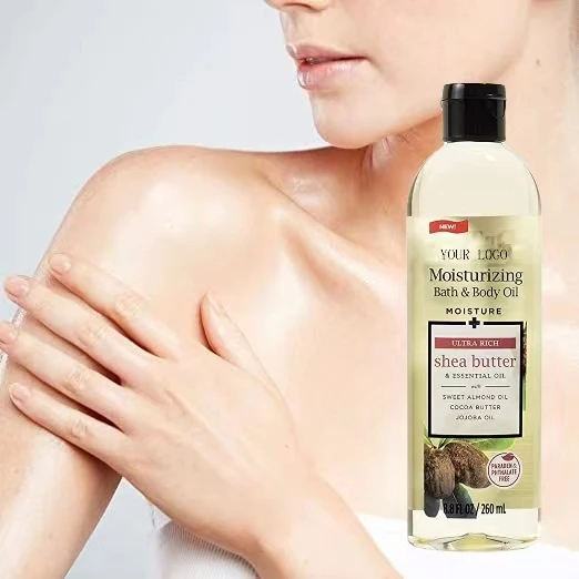 Organic Herbal Bath Shower Oil Deep Hydrating Almond Body Oil for Anti-Aging Relaxing Essential Oils Skin Care