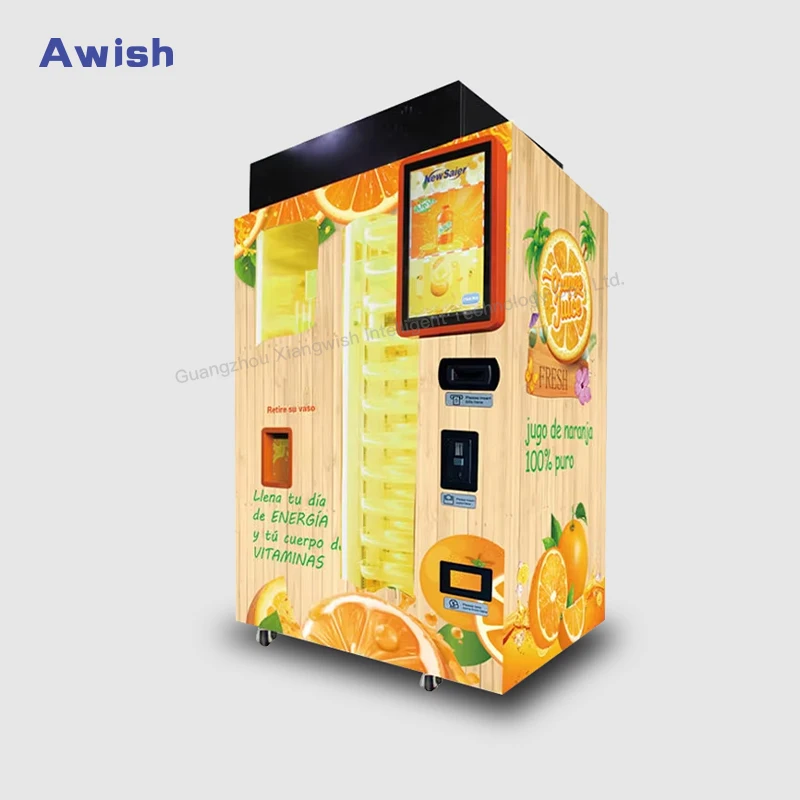 Fully Automatic Natural Fruit Juice Dispenser Fresh Lemon Orange Juice Vending Machine Awish Vending Machine