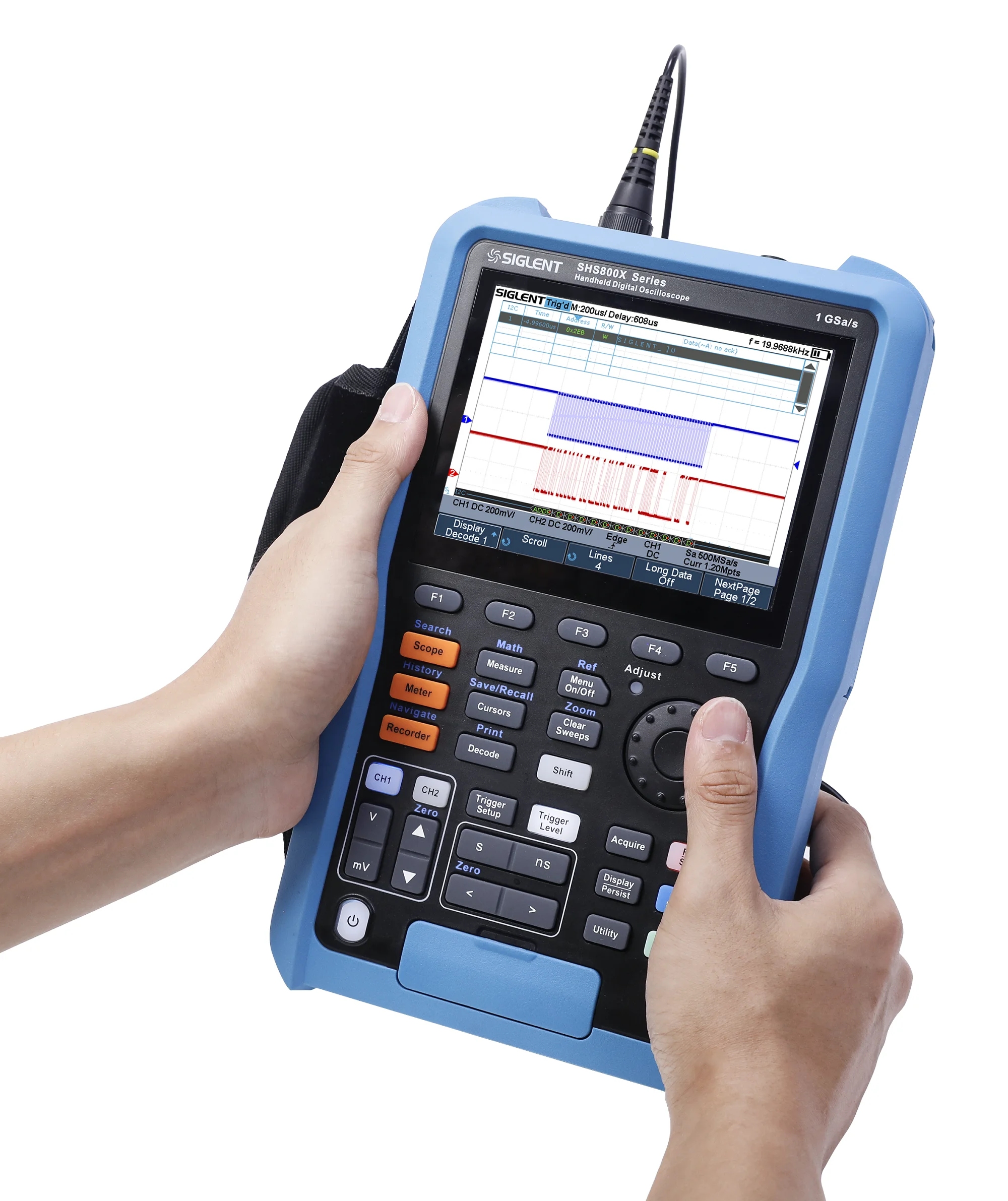Siglent SHS820X Ручной осциллограф Полоса пропускания 200 МГц 2 канала