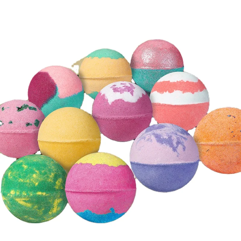 Private label Organic Natural Floral Scent Ocean Rose mare Bath Bombs Fizzies Sea Salt Balls