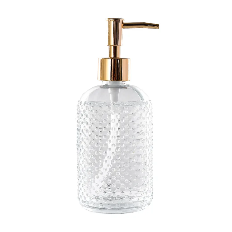 Stock Colorful 330ml 400ml Liquid Soap Dispenser Bottle Luxury Glass Shampoo Bottles With  Pump
