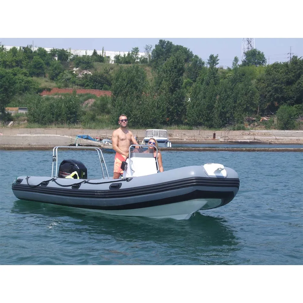 New OEM high speed cheep electric air boat fiberglass hull motor boat pvc hypalon air fishing boat for sale