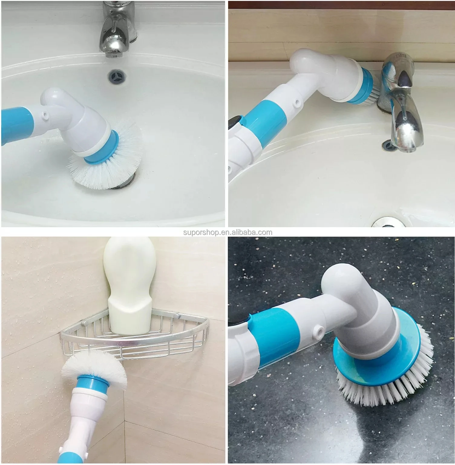 3 IN 1 Bathroom Cepillo Electrico Electric Cleaning Scrubber Clean Brush Sweep Escova Rotativa Borstel Productos De Limpieza