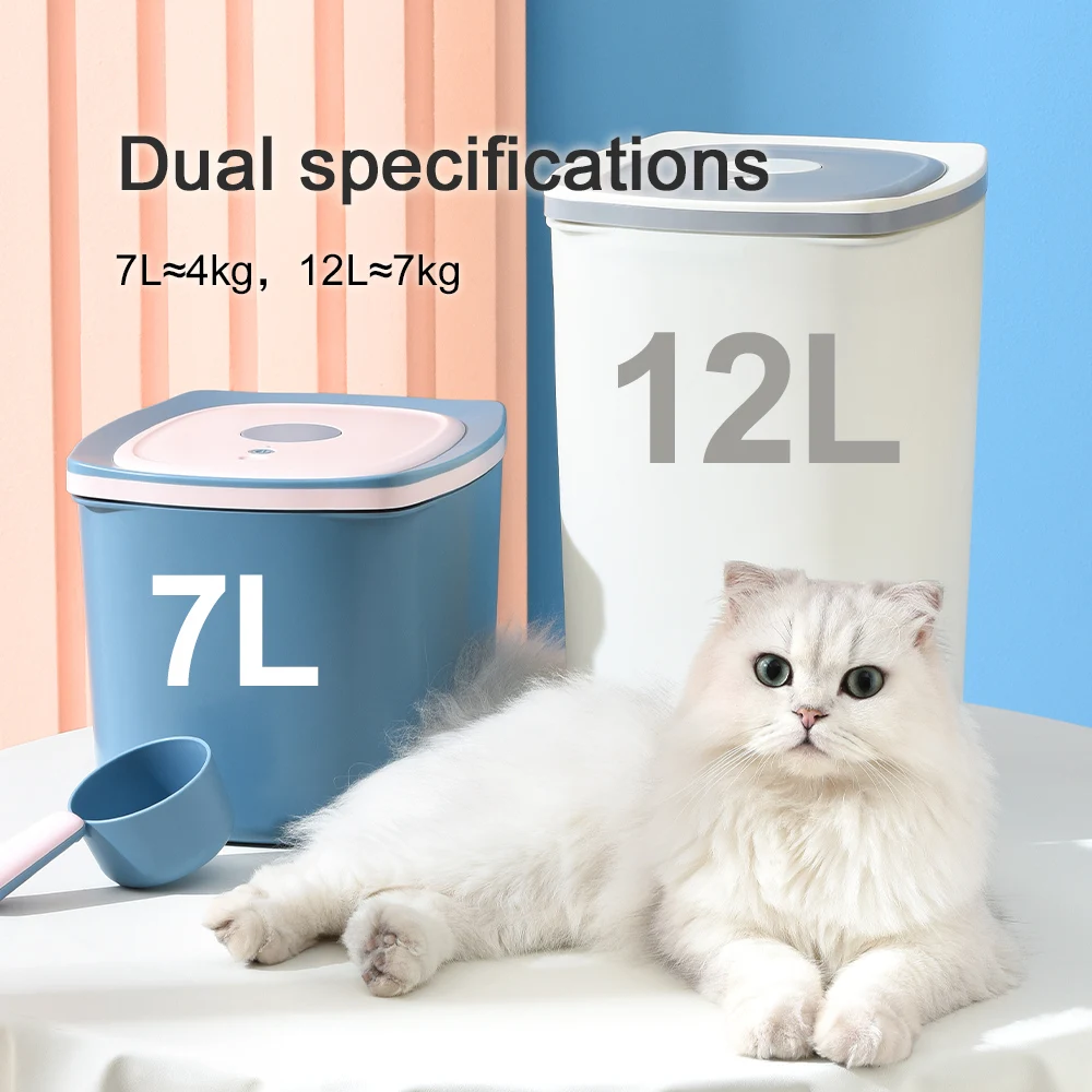 LUCKYPET2022 Intelligent Food Container Vacuum Grain Storage Barrel for Cats and Dogs