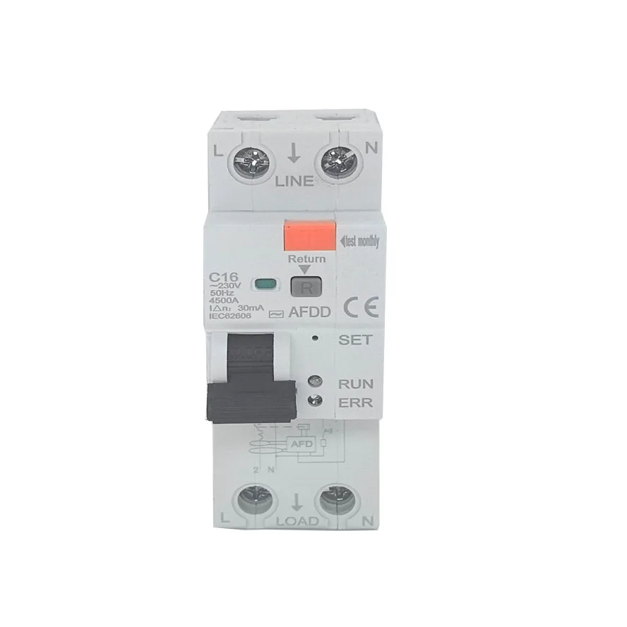 Single pole 1P+N 2P 3P 4P  C32 Arc Fault Circuit Interrupters Arc fault detection devices AFDD for UK market