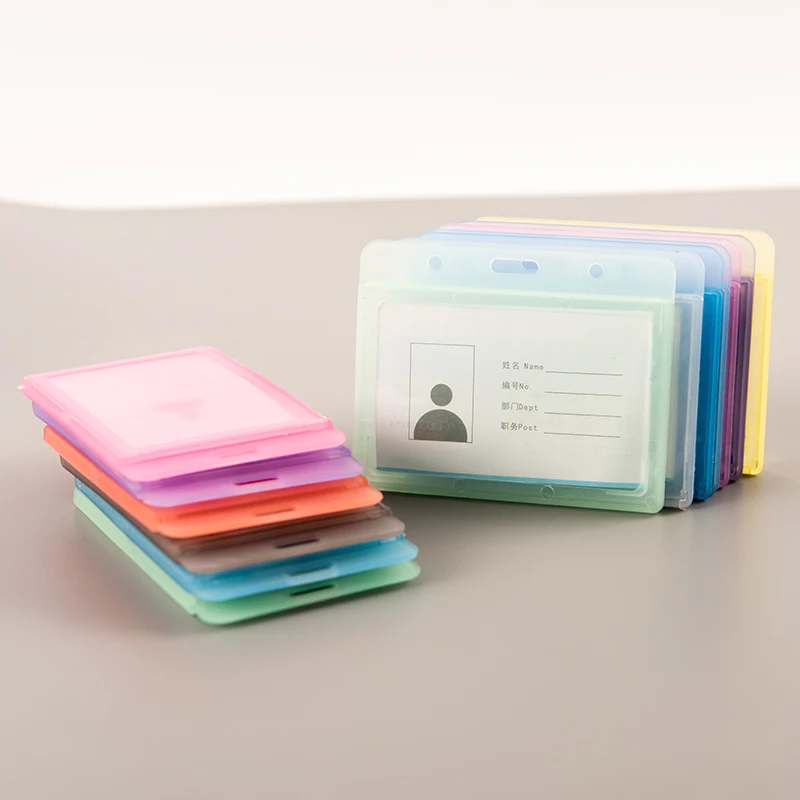 Разрешение на работу футляр для удостоверения личности жесткий пластиковый прозрачный двухсторонний чехол с катушками и держателем значков рекламные шнурки