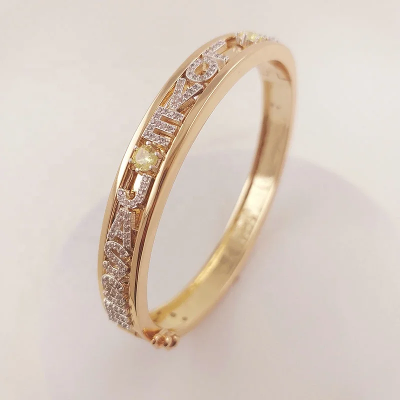 Custom jewelry DIY letter bracelet pendant slide bangle brass stainless steel gold sterling silver different sizes available