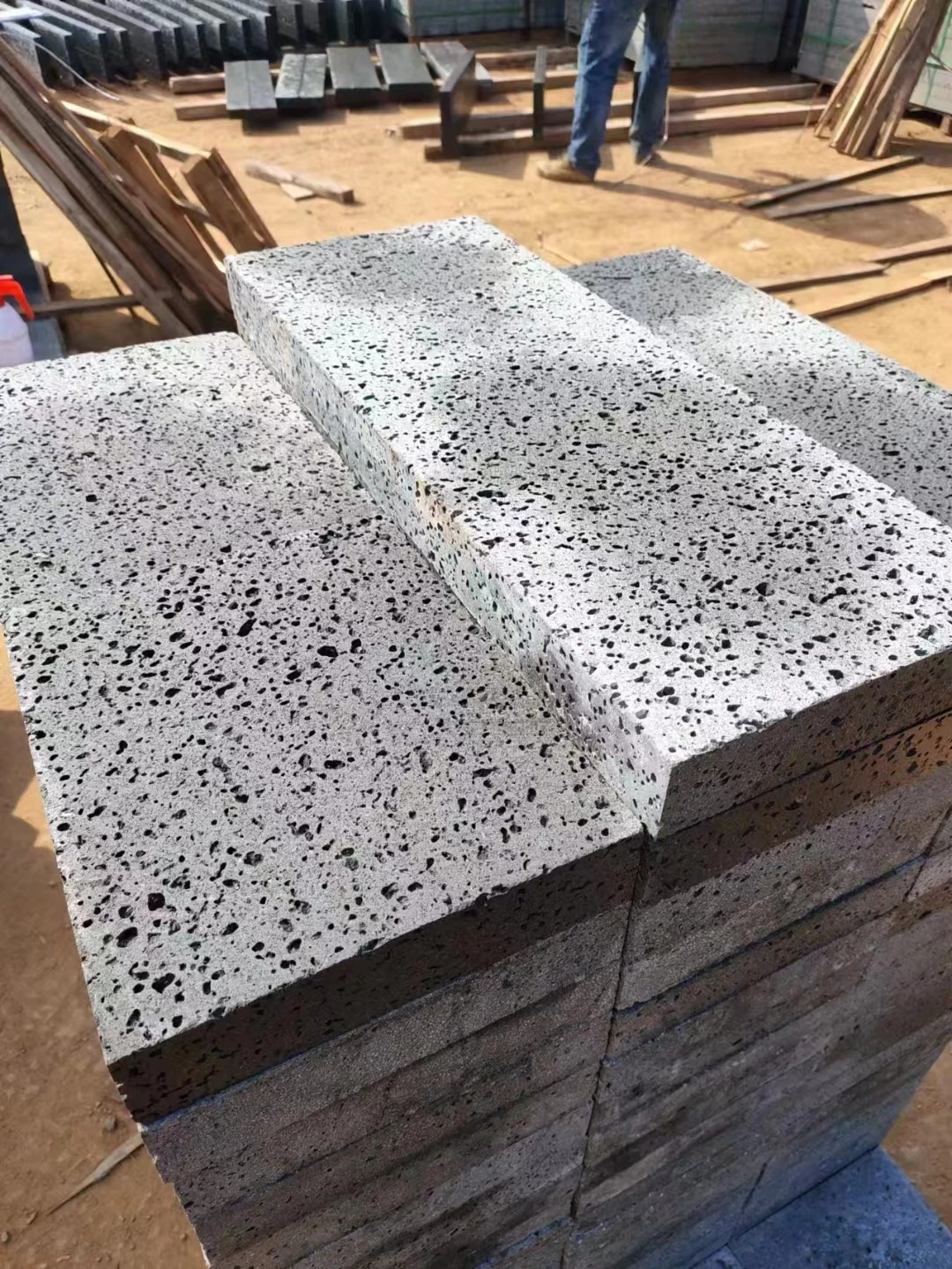 natural volcanic rock grey lava stone for garden step stones