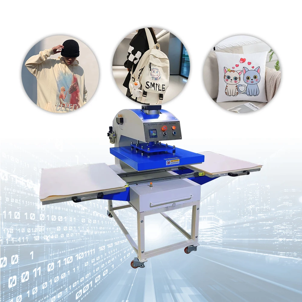 40x60 dual stations heat transfer designs for t shirt automatic heat press machines