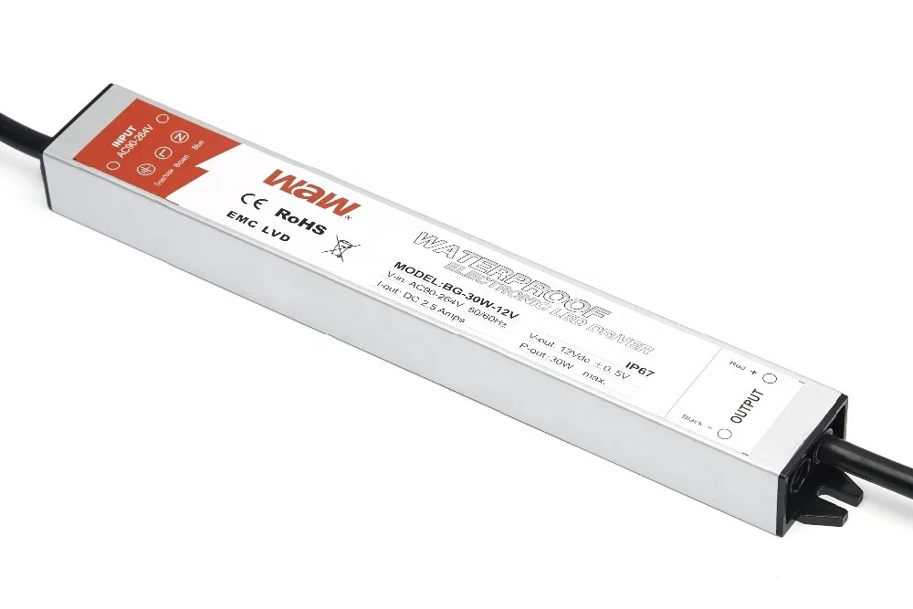 5v 6a 30w constant voltage waterproof IP67 LED driver ac to dc LED power supply