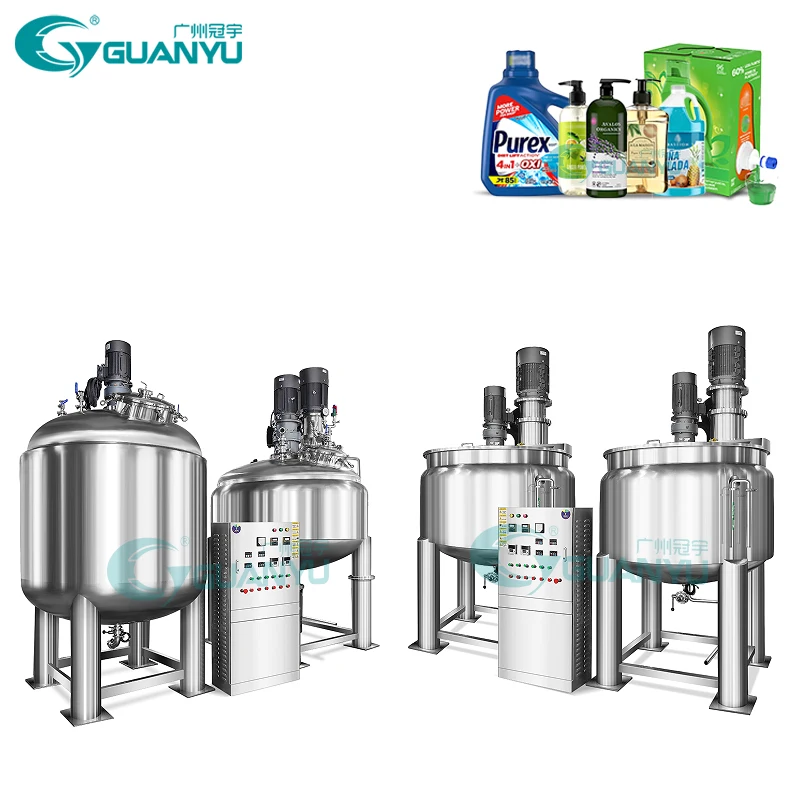 Guanyu 100L  Stainless Steel Batch Reactor Chemicals Reactor Price Steam Heating With Jacket Stirred Tank High Shear