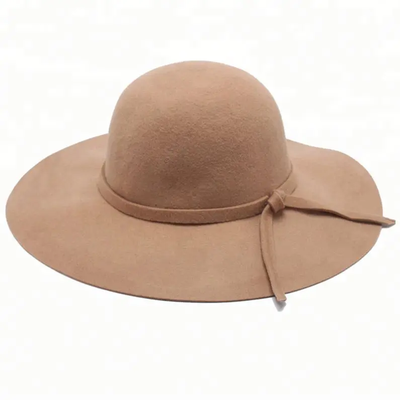 Wholesale Fashion Women Dress Wide Brim Floppy Wool Felt Hat